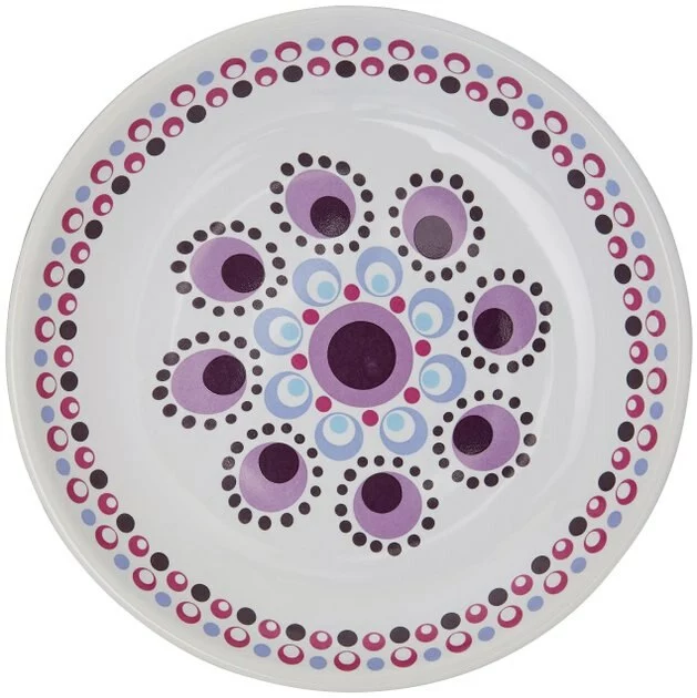 Frisco Kaleidoscope Pattern Non-skid Ceramic Cat Dish, Purple, 0.62 Cup 7 Frisco Kaleidoscope Pattern Non-skid Ceramic Cat Dish, Purple, 0.62 Cup - Image 5
