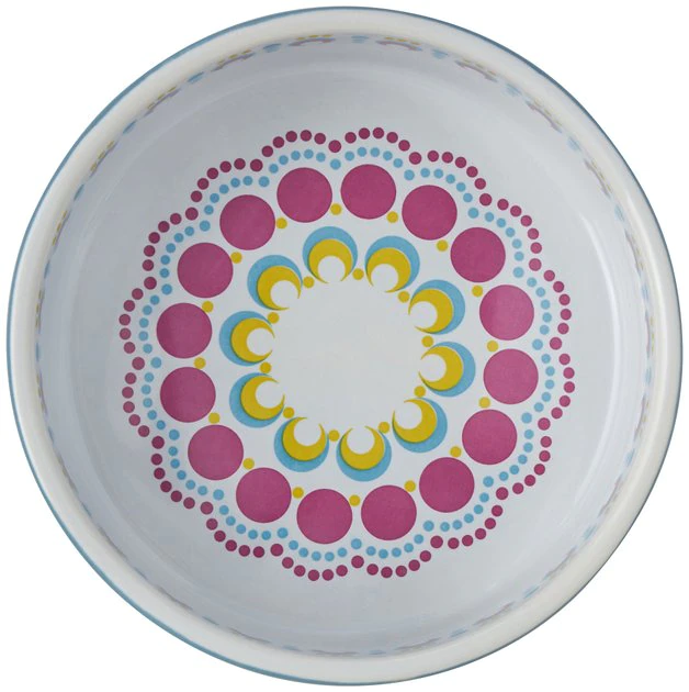 Frisco Kaleidoscope Pattern Non-skid Ceramic Cat Dish, Blue, 1.62 Cups 7 Frisco Kaleidoscope Pattern Non-skid Ceramic Cat Dish, Blue, 1.62 Cups - Image 5