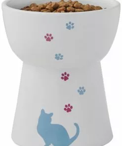 Frisco Cat Print Non-skid Elevated Ceramic Cat Bowl, Tall 13 Frisco Cat Print Non-skid Elevated Ceramic Cat Bowl, Tall -The Frisco Store 256098 PT5. SY630 V1616522544