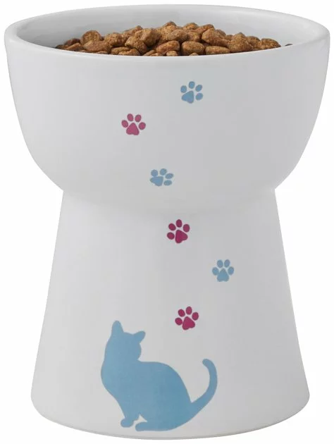 Frisco Cat Print Non-skid Elevated Ceramic Cat Bowl, Tall 8 Frisco Cat Print Non-skid Elevated Ceramic Cat Bowl, Tall - Image 6