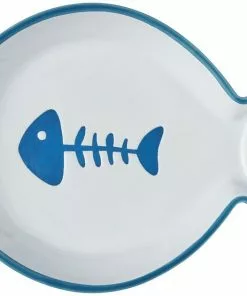 Frisco Fish Shaped Non-skid Ceramic Cat Dish, 0.62 Cups -The Frisco Store 256109 PT5. SY630 V1617196903
