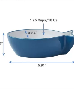 Frisco Fish Shaped Non-skid Ceramic Cat Bowl, 1.37 Cups -The Frisco Store 256111 PT2. SY630 V1616697595