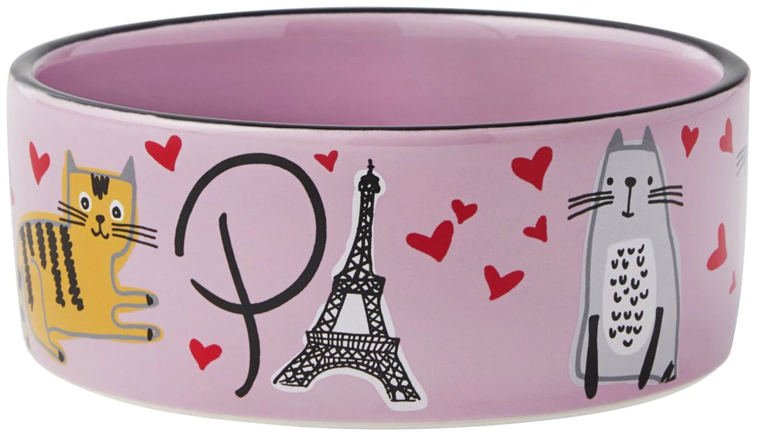 Frisco Paris Non-skid Ceramic Cat Dish, 1.62 Cup 3 Frisco Paris Non-skid Ceramic Cat Dish, 1.62 Cup