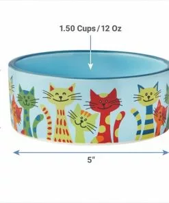 Frisco New York Non-skid Ceramic Cat Bowl, 1.62 Cups -The Frisco Store 256121 PT1. SY630 V1616697088