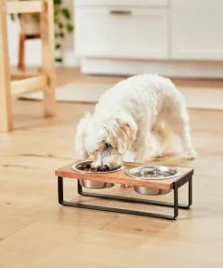 Frisco Wooden Bars Dog & Cat Double Bowl Diner -The Frisco Store 257142 PT3. SY630 V1615987305