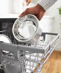 Frisco Insulated Non-Skid Flair Stainless Steel Dog & Cat Bowl, Stainless Steel -The Frisco Store 261753 PT6. SY630 V1623937476