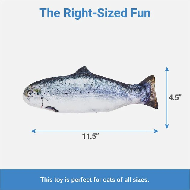 Frisco Interactive Electric Flopping Fish Cat Toy with Catnip 4 Frisco Interactive Electric Flopping Fish Cat Toy with Catnip - Image 2