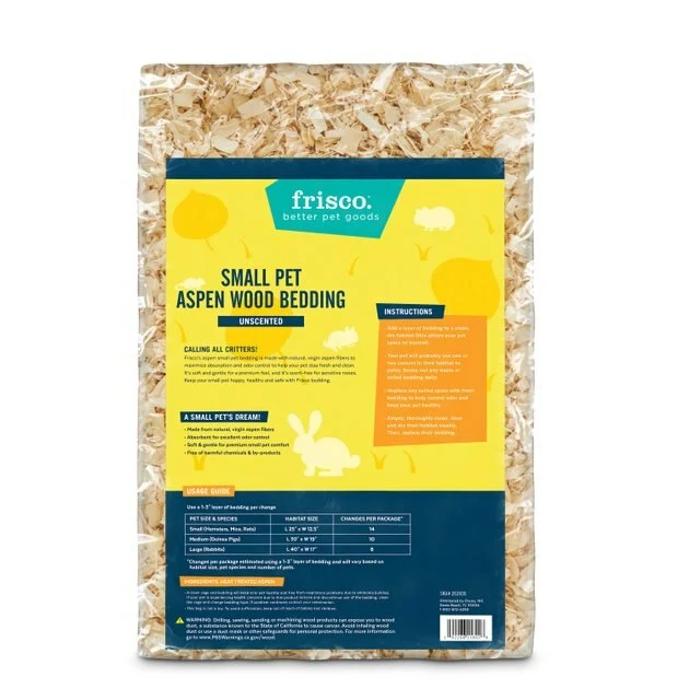 Frisco Aspen Wood Small Pet Bedding, 141-L 4 Frisco Aspen Wood Small Pet Bedding, 141-L - Image 2
