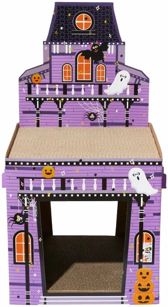 Frisco Halloween Mansion Cardboard Cat House, 2-Story 5 Frisco Halloween Mansion Cardboard Cat House, 2-Story - Image 3