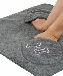 Frisco Embroidered Pawprint Microfiber Dog Bath Cape Towel -The Frisco Store 269036 PT3. SY630 V1624453678