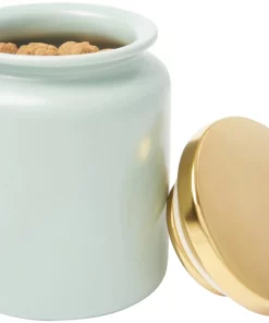 Frisco Modern Gold Rim Ceramic Treat Jar, 5 Cups -The Frisco Store 270182 PT6. SY630 V1627670209