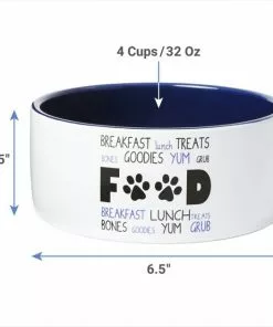 Frisco Food & Paw Non-skid Ceramic Dog Bowl -The Frisco Store 270194 PT1. SY630 V1620913432