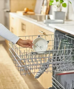 Frisco Cat Face Non-skid Ceramic Dog Bowl, White, 1.25 Cups -The Frisco Store 270229 PT6. SY630 V1627669581