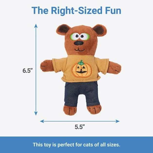 Frisco Halloween Good Bear, Bad Bear Reversible Plush Cat Toy with Catnip 4 Frisco Halloween Good Bear, Bad Bear Reversible Plush Cat Toy with Catnip - Image 2