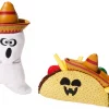Frisco Halloween Fiesta Ghost & Taco Plush Cat Toy with Catnip, 2 count