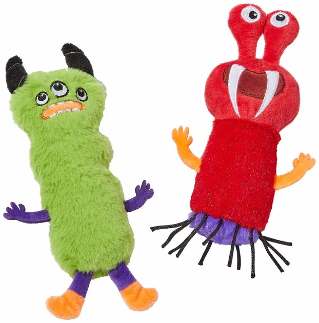 Frisco Friendly Monsters Plush Cat Toy with Catnip, 2 count 3 Frisco Friendly Monsters Plush Cat Toy with Catnip, 2 count