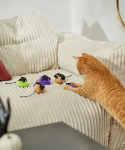 Frisco Halloween Bat Mice Plush Cat Toy with Catnip, 5 count -The Frisco Store 270353 PT3. SY630 V1624817260