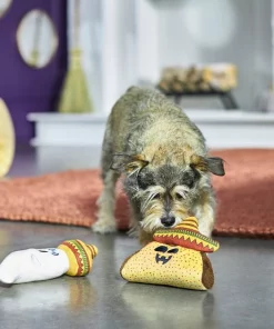 Frisco Halloween Fiesta Ghost & Taco Plush Squeaky Dog Toy, 2 count -The Frisco Store 270371 PT3. SY630 V1624817730