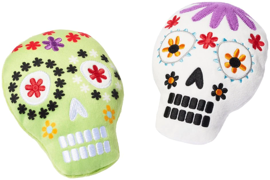 Frisco Sugar Skull Plush Squeaky Dog Toy 3 Frisco Sugar Skull Plush Squeaky Dog Toy