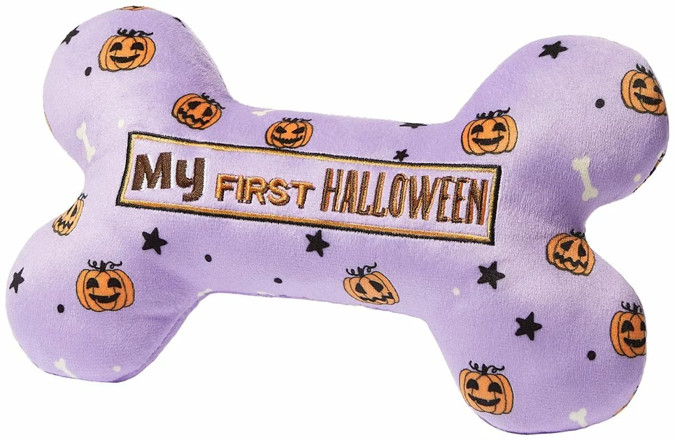 Frisco Halloween My First Halloween Bone Reversible Plush Squeaky Dog Toy 3 Frisco Halloween My First Halloween Bone Reversible Plush Squeaky Dog Toy