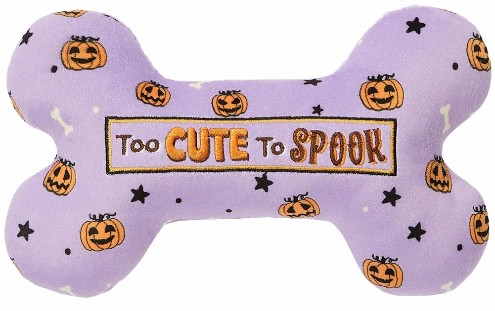 Frisco Halloween My First Halloween Bone Reversible Plush Squeaky Dog Toy 5 Frisco Halloween My First Halloween Bone Reversible Plush Squeaky Dog Toy - Image 3