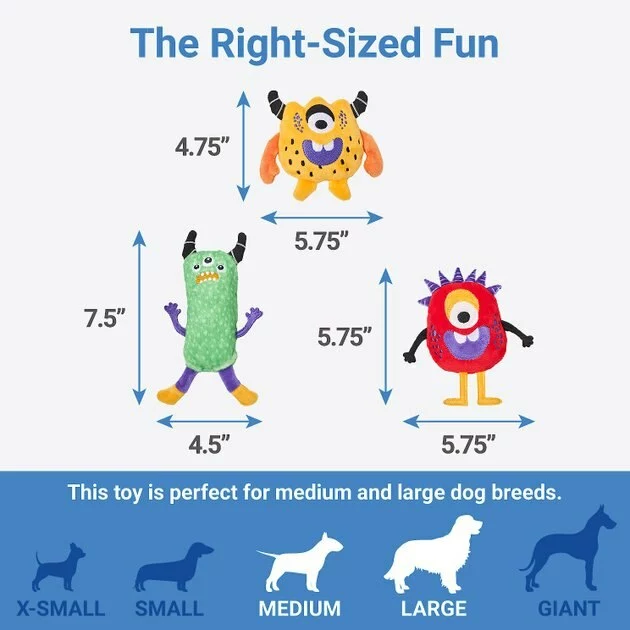 Frisco Monsters Under the Bed Hide & Seek Puzzle Plush Squeaky Dog Toy 5 Frisco Monsters Under the Bed Hide & Seek Puzzle Plush Squeaky Dog Toy - Image 3