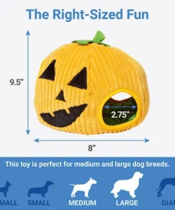 Frisco Halloween Jack-o-Lantern Hide & Seek Puzzle Plush Squeaky Dog Toy -The Frisco Store 270492 PT1. SY630 V1626284169