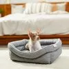 Frisco Chambray Double Bolster Cat & Dog Bed -The Frisco Store 270903 MAIN. SY630 V1626882051
