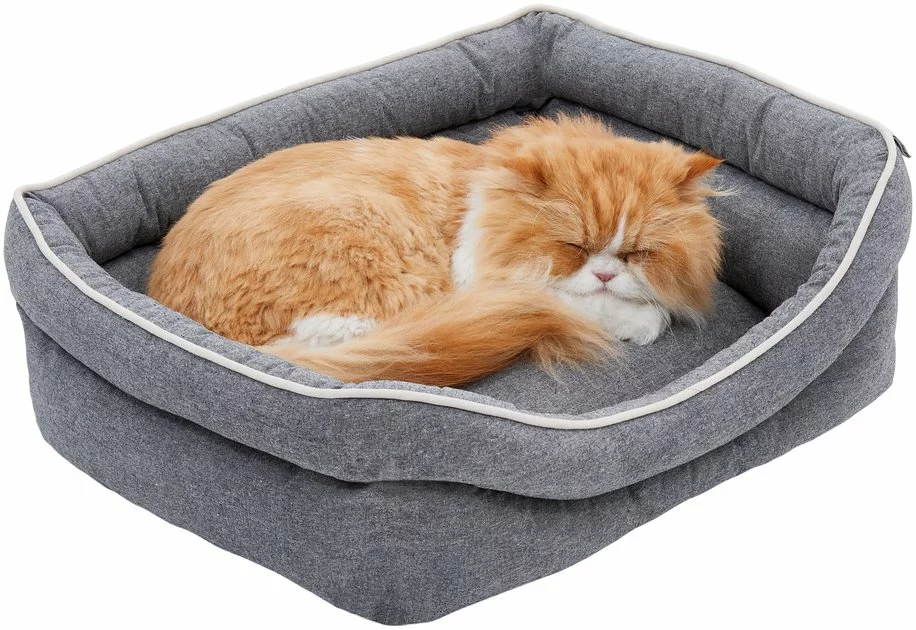 Frisco Chambray Double Bolster Cat & Dog Bed 5 Frisco Chambray Double Bolster Cat & Dog Bed - Image 3