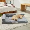 Frisco Chambray Orthopedic Corner Sofa Bolster Dog Bed w/Removable Cover -The Frisco Store 270911 MAIN. SY630 V1626881792