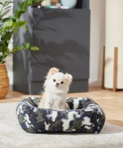 Frisco Sherpa Bolster Cat & Dog Bed, Camo