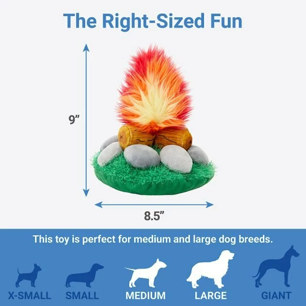 Frisco Camping Campfire Plush Squeaky Dog Toy 4 Frisco Camping Campfire Plush Squeaky Dog Toy - Image 2