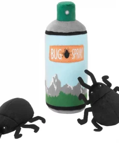 Frisco Camping Bug Spray Plush Squeaky Dog Toy, 3 count