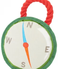 Frisco Camping Compass Plush with Rope Squeaky Dog Toy