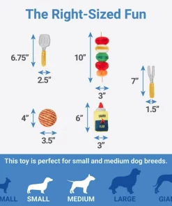 Frisco Camping BBQ Grill Hide & Seek Plush Squeaky Dog Toy -The Frisco Store 271026 PT2. SY630 V1626368464