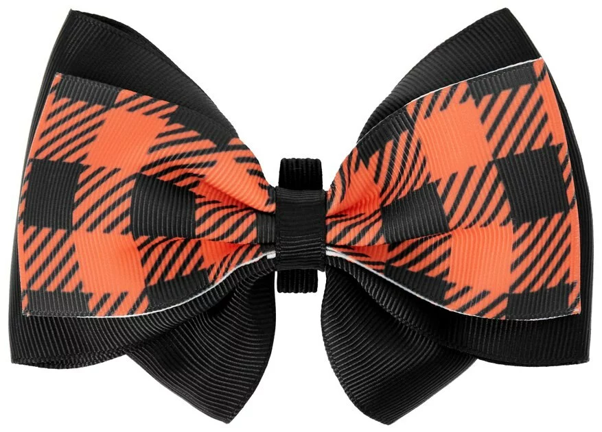Frisco Removable Halloween Plaid Collar Bow 3 Frisco Removable Halloween Plaid Collar Bow