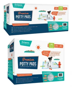 Frisco Training & Potty Pads, 22-in x 23-in, 150 count, Unscented & Frisco Extra Large Training & Potty Pads, 28-in x 34-in, 40 count, Unscented