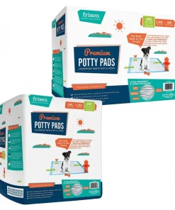 Frisco Giant Training & Potty Pads, 27.5-in x 44-in, 30 count, Unscented & Frisco Training & Potty Pads, 22-in x 23-in, 150 count, Unscented