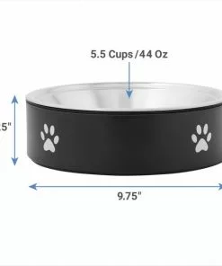 Frisco Paw Print Non-Skid Stainless Steel Dog & Cat Bowl -The Frisco Store 277541 PT1. SY630 V1628862260