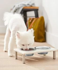 Frisco Marble Stainless Steel Double Elevated Dog & Cat Bowls -The Frisco Store 277558 PT2. SY630 V1630345932