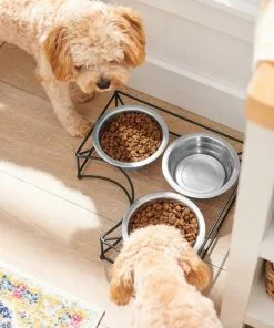 Frisco Straight Triple Corner Feeder Dog & Cat Stainless Steel Bowl 9 Frisco Straight Triple Corner Feeder Dog & Cat Stainless Steel Bowl -The Frisco Store 277561 PT2. SY630 V1630346973