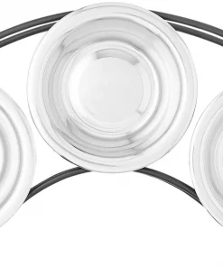 Frisco Curved Triple Feeder Stainless Steel Dog & Cat Bowl -The Frisco Store 277562 PT4. SY630 V1627935320