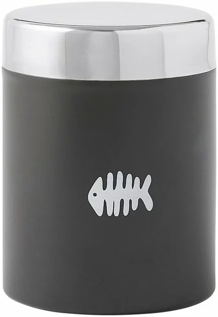 Frisco Fish Bone Print Stainless Steel Storage Canister 3 Frisco Fish Bone Print Stainless Steel Storage Canister