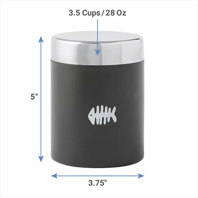 Frisco Fish Bone Print Stainless Steel Storage Canister 4 Frisco Fish Bone Print Stainless Steel Storage Canister - Image 2