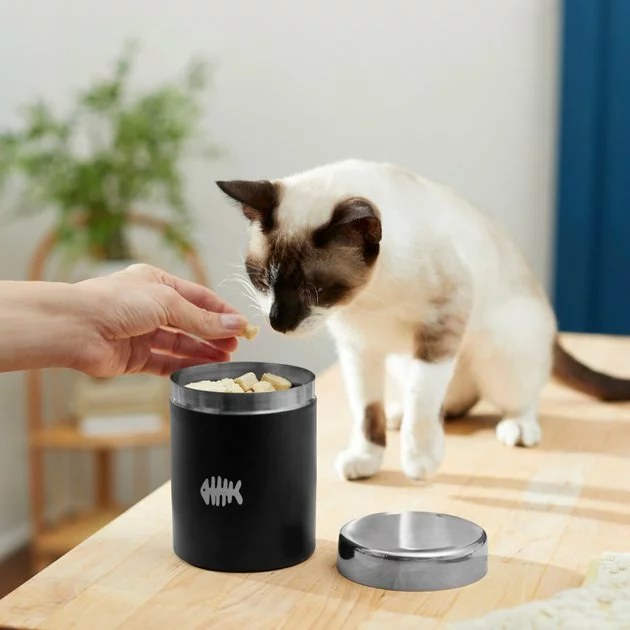 Frisco Fish Bone Print Stainless Steel Storage Canister 5 Frisco Fish Bone Print Stainless Steel Storage Canister - Image 3