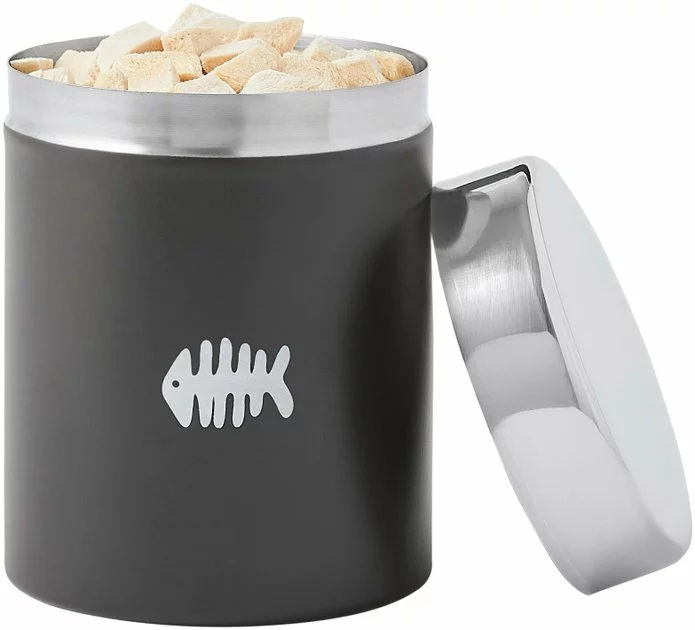 Frisco Fish Bone Print Stainless Steel Storage Canister 6 Frisco Fish Bone Print Stainless Steel Storage Canister - Image 4