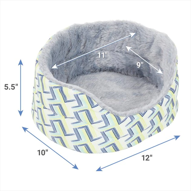 Frisco Small Pet Geometic Plush Round Cuddler 4 Frisco Small Pet Geometic Plush Round Cuddler - Image 2