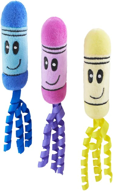 Frisco Crayon Plush Kicker Cat Toy with Catnip 3 Frisco Crayon Plush Kicker Cat Toy with Catnip