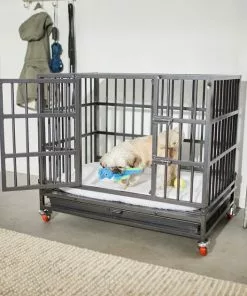 Frisco Ultimate Foldable & Stackable Heavy Duty Steel Metal Single Door Dog Crate