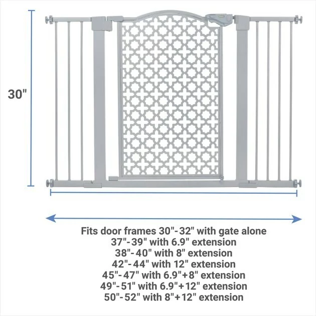 Frisco Metal Pattern Extra Wide Auto-close Dog Gate 4 Frisco Metal Pattern Extra Wide Auto-close Dog Gate - Image 2